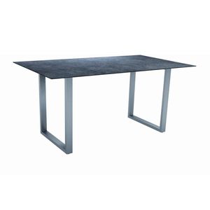 Stern Kufentisch 160x90 cm Edelstahl/Silverstar 2.0