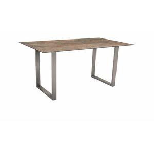 Stern Kufentisch 160x90 cm Edelstahl/Silverstar 2.0