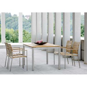 Stern Savona Stapelsessel-Gartenmöbelset 5-teilig mit Tisch 160x90cm