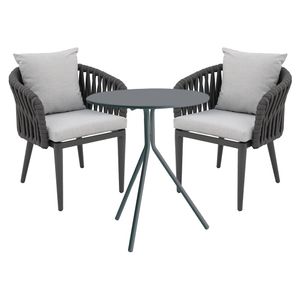 OUTLIV. Bellano Gartenmöbel-Set 3-tlg. mit Tisch Ø65cm