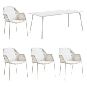 Cane-Line Breeze Gartenmöbelset 5-tlg. mit Tisch 160x80cm