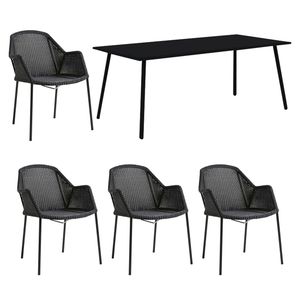 Cane-Line Breeze Gartenmöbelset 5-tlg. mit Tisch 190x90cm