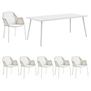 Cane-Line Breeze Gartenmöbelset 7-tlg. mit Tisch 190x90cm