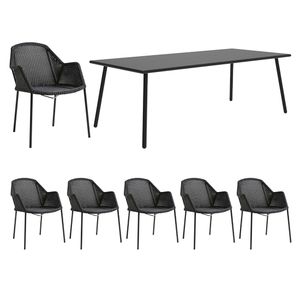 Cane-Line Breeze Gartenmöbelset 7-tlg. mit Tisch 220x100cm