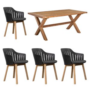 Cane-Line Choice Gartenmöbelset 5-tlg. + Tisch 180x100cm
