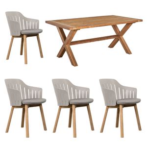 Cane-Line Choice Gartenmöbelset 5-tlg. + Tisch 180x100cm