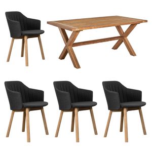 Cane-Line Choice Gartenmöbelset 5-tlg. + Tisch 180x100cm