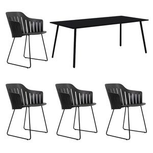 Cane-Line Choice Gartenmöbelset 5-tlg.+Tisch 190x90cm Kufe