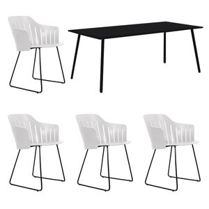 Cane-Line Choice Gartenmöbelset 5-tlg.+Tisch 190x90cm Kufe