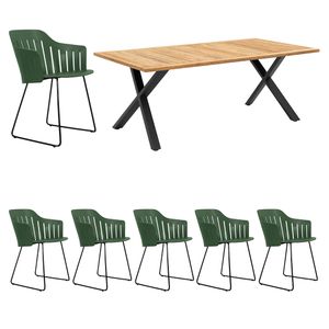 Cane-Line Choice Gartenmöbelset 7-tlg.+Tisch 200x100cm Kufe