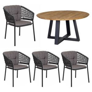 Cane-Line Ocean Gartenmöbelset 5-tlg. mit Tisch Ø150cm