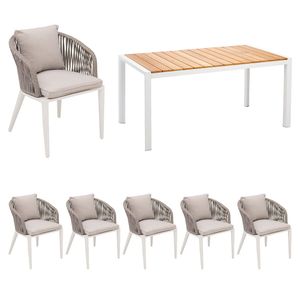 OUTLIV. Ciff Gartenmöbelset 7-tlg. Tisch 210x90 cm
