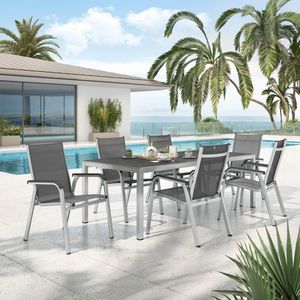 Kettler Basic Plus Gartenmöbel-Set L (6 Plätze) mit OUTLIV. Tisch 220x110cm