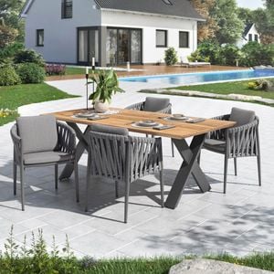 OUTLIV. Lena Gartenmöbel-Set M (4 Plätze) Tisch 200x100cm