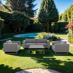 OUTLIV. Miami Loungeset Aluminium/Sunbrella