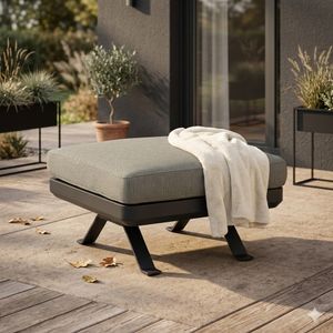 Zebra Sky Loungehocker Aluminium/Sunproof
