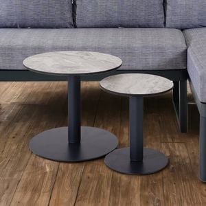 OUTLIV. Pandora Loungetisch-Set 2-tlg. Aluminium/HPL