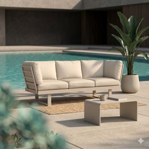 OUTLIV. Atlanta Diningsofa Aluminium/Polyester