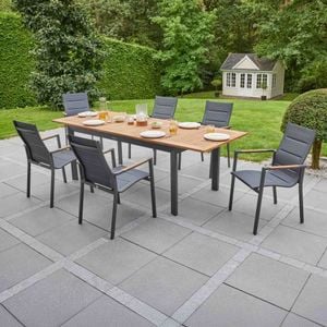 LC Garden Unicamo Gartenmöbel-Set L (6 Plätze) Tisch 180/240x90cm