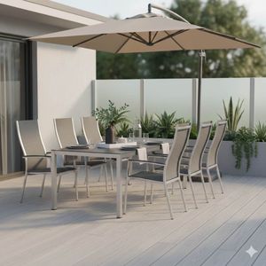 Stern Cardiff Gartenmöbel-Set L (6 Plätze) mit OUTLIV. Tisch 220x100cm