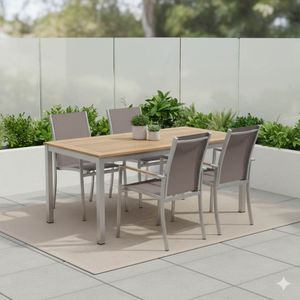 OUTLIV. Oviedo Gartenmöbel-Set M (4 Plätze) Tisch 160/210x90cm