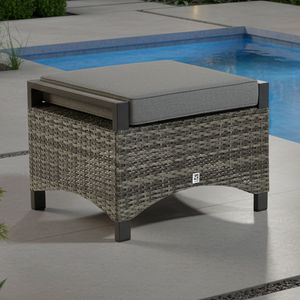 LC Garden Vivera Loungehocker Geflecht mit Sitzkissen