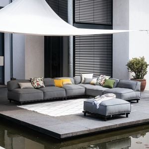 Schöner Wohnen Vlieland Ecklounge Aluminium/Sunbrella