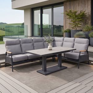 OUTLIV. Valencia Dininglounge Tisch 180x90cm Aluminium/Rope/Olefin