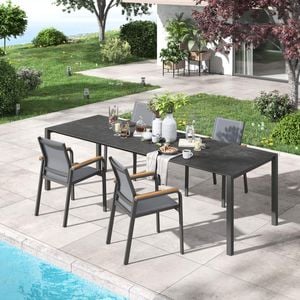 OUTLIV. Florenz Gartenmöbel-Set M (4 Plätze) Tisch 160/217/267x91cm