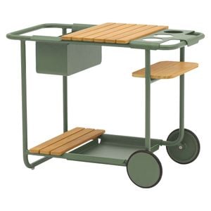 Zebra Somerset Servierwagen Aluminium/Teak