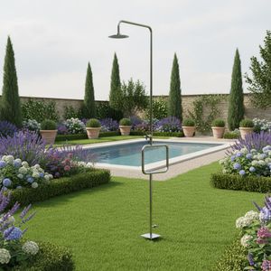 Ideal Pacific Gartendusche Kaltwasser Edelstahl