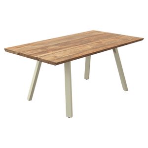 OUTLIV. Negara Gartentisch Edelstahl/Teak recycelt