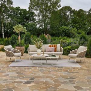 Apple Bee Pine Key Loungeset inkl. Loungetische Aluminium/Polyrattan/Bee Wett