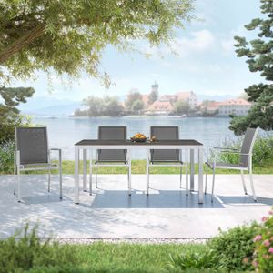 OUTLIV. Oviedo Gartenmöbel-Set 5-tlg. Tisch 160x90cm
