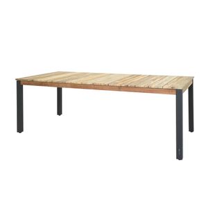 Zebra Derex Gartentisch 220x100cm Aluminium/Teak recycelt
