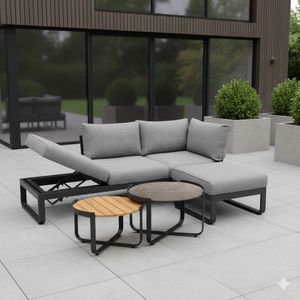 Zebra Fly Loungeset inkl. Loungetische Aluminium/Olefin
