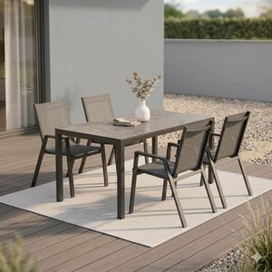 Hartman Aruba Gartenmöbel-Set M (4 Plätze) Tisch 160x90cm
