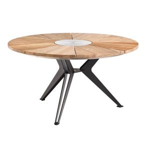 Niehoff Nexor Gartentisch Ø140 cm Stahl/Teak Recycelt