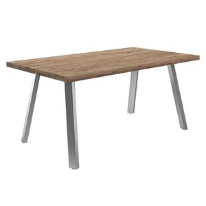 OUTLIV. Rustic Gartentisch 160x90cm Edelstahl/Teak