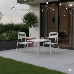 Nardi Costa Gartenmöbel-Set S (2 Plätze) Tisch 80x80cm
