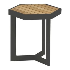 Zebra Sixx Beistelltisch 40x35cm Aluminium/Teak