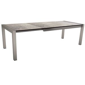 Stern Ausziehtisch 174/214/254x90 cm Edelstahl/Silverstar