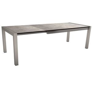 Stern Ausziehtisch 174/214/254x90 cm Edelstahl/Silverstar