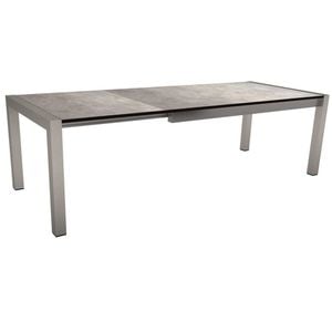 Stern Ausziehtisch 214/254/294x100 cm Edelstahl/Silverstar