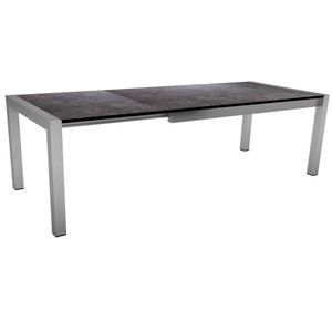 Stern Ausziehtisch 174/214/254x90 cm Edelstahl/Silverstar