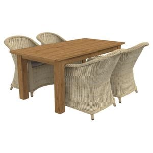 OUTLIV. Coventry Gartenmöbelset 5-teilig Diningsessel mit Oxford Tisch 180x90 cm