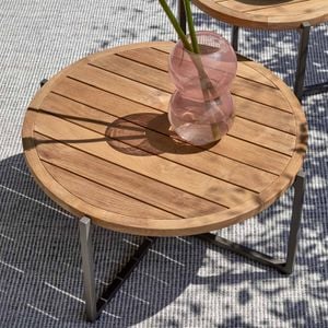 Apple Bee Condor Loungetisch Ø74x38cm Aluminium/Teak