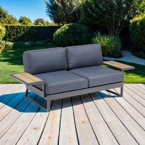 Kettler Ocean Skid Platform Loungebank Aluminium/Agora