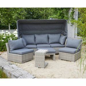 LC Garden Bilbao Ecklounge 5-tlg. Geflecht inkl. Kissen