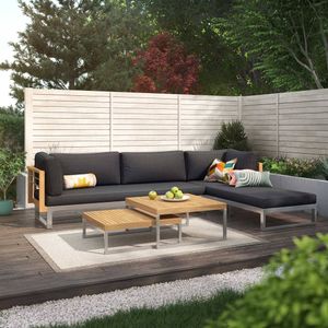 OUTLIV. Hawaii Ecklounge inkl. Loungetisch Edelstahl/Spun Polyester